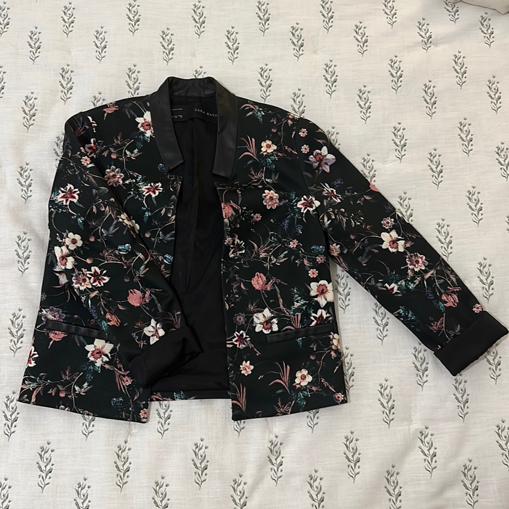 Floral Zara Cropped Blazer XS